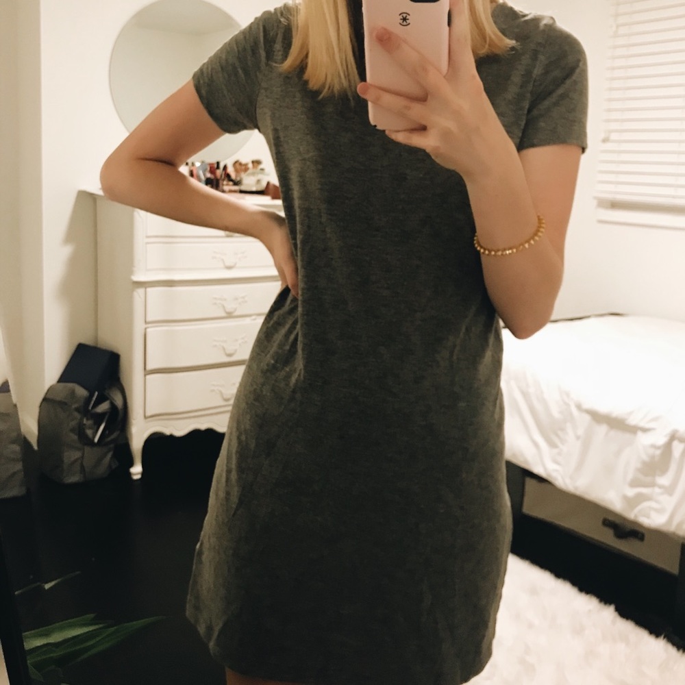 Grey t-shirt dress